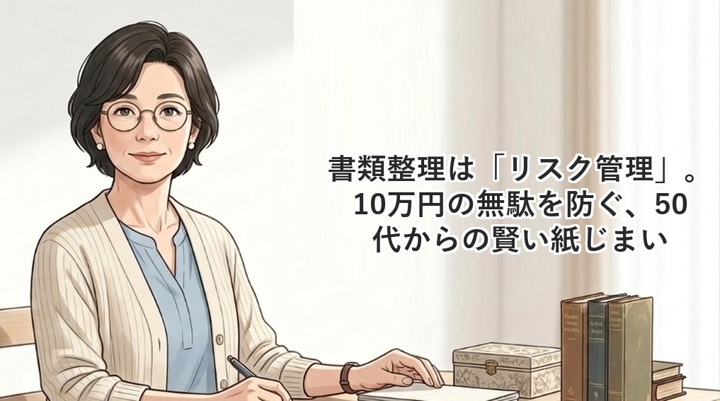 書類整理は「リスク管理」。10万円の無駄を防ぐ、50代からの賢い紙じまい