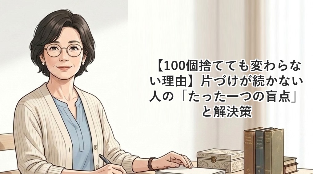 【100個捨てても変わらない理由】片づけが続かない人の「たった一つの盲点」と解決策