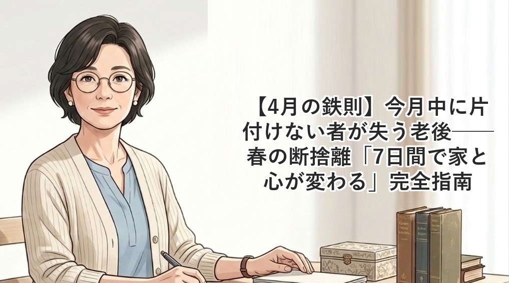 【4月の鉄則】今月中に片付けない者が失う老後──春の断捨離「7日間で家と心が変わる」完全指南